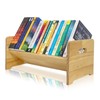 Desktop Bookshelf Organizer, Wood Office Tabletop Book Storage Rack, Tilting