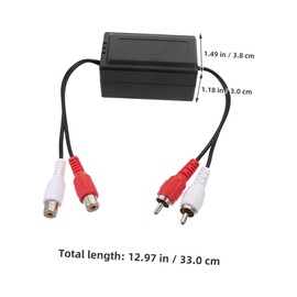 Operitacx 2pcs Car Audio Noise Isolator Filter Eliminate Speaker Buzzing Interference Enhance Sound Clarity for Stereo Systems Audio Quality While Driving