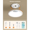 BLNAN Rechargeable Motion Sensor Ceiling Light with Remote, Dimmable Closet