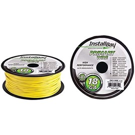 Yellow 18 Gauge 500' Feet Primary Wire Cable The Install Bay by Compatible With Metra PWYL18500