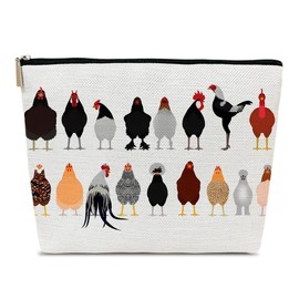 Ythuil Funny Chicken Gifts Makeup Bag, Chicken Lover Gift, Women Cosmetic Bag for Purse, Organizer for Storage, Gifts for Besties Daughter Best Friends
