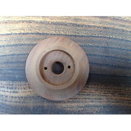 HARD WOOD BACK PLATE (60mm Diam) FOR VICTORIAN/EDWARDIAN DOORS