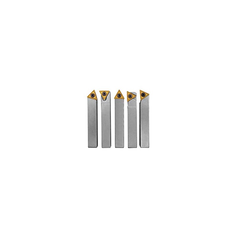 PAULIMOT 5 Piece Nickel Plated Turning Tool Set with Reversible