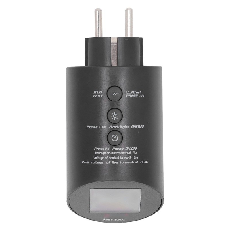 Outlet Tester Digital Display 3 Prong Electrical Receptacle Detector Socket