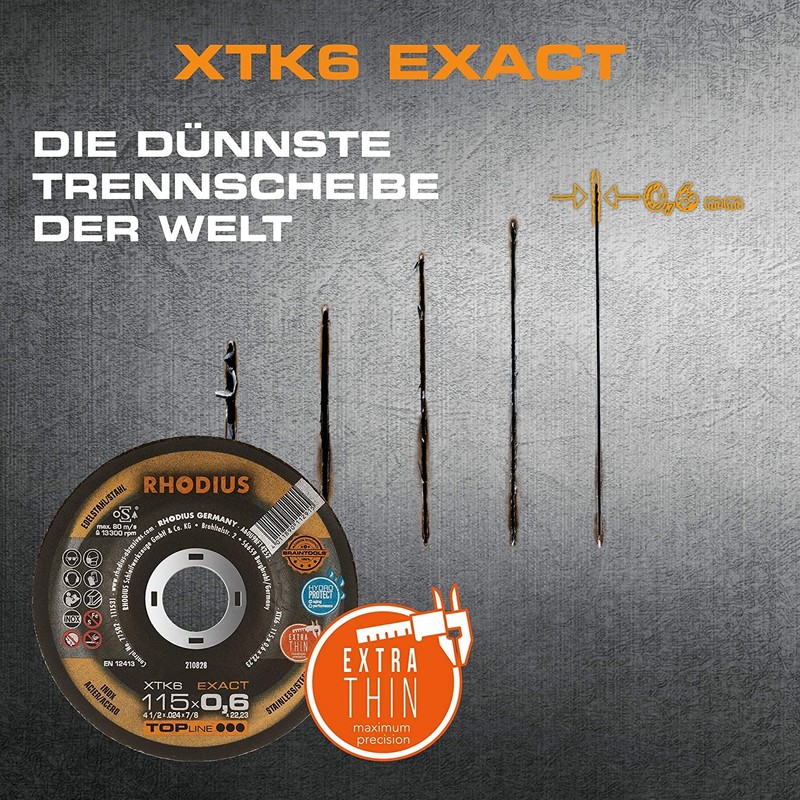 Rhodius Topline XTK6 Exact Box Extra Thin Cutting Disc 125