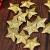 MAGICLULU 30 Pcs Mini Gold Glitter Star Hanging Ornaments Five