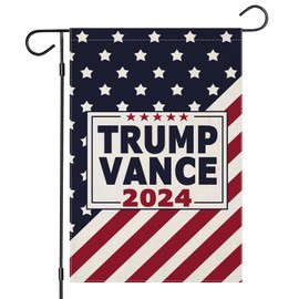 Cylanta Trump Vance 2024 Garden Flag 12x18 Inch Double Sided, Take America Back FIGHT FIGHT FIGHT Outdoor Decorations, Small American President Election Yard Sign Banner Flags