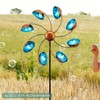 Honiweer Iron Art Windmill with 360° Rotation, Garden Stake, Metal