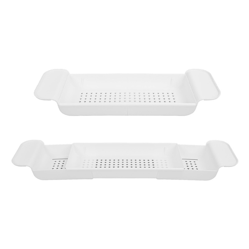 Expandable Bath Shelf Multi Function Storage Adjustable Bathtub Caddy Tray