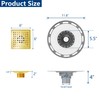 Neodrain Square Shower Drain, 6 in Golden 304 Stainless Steel
