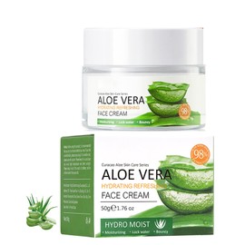 Aloe vera creme Gesichtscreme, Gesichtspflege Creme, Hautcreme, Feuchtigkeitspflege für Gesicht, Anti-Falten und Regeneration | Für empfindliche und reife Haut geeignet AloeVeraCreamGel