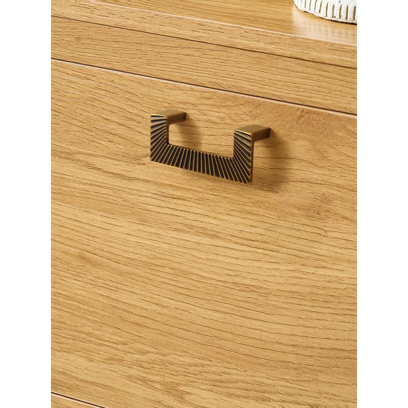 JIASENBAO 5 Pack Gold Cabinet Pulls 3" Hole Center Brushed