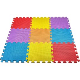 PowerTRC EVA Solid Foam Exercise Mat, Safety Play Floor Mat for Kids Tiles Cushions Soft Interlocking Exercise mats Garage Flooring Protector (20 Square Ft)
