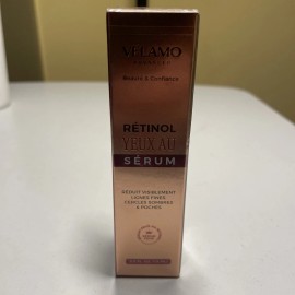 Velamo Retinol Eye Serum:  Hyaluronic Acid, Peptides, Visible Results 4-8 weeks .5 oz