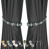 BEL AVENIR Crystal Curtain Tiebacks, Beaded Handmade Curtain with 2