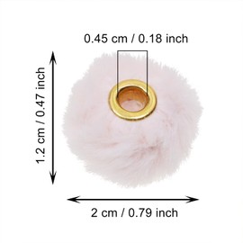 Tupalizy 50PCS Fluffy Faux Fur Pom Poms Beads Soft Fuzzy Spacers Beads for Bracelets Jewelry Making Keychains Pens Earrings Garland Headband Hats DIY Crafts Projects Gifts Accessories (Light Pink)