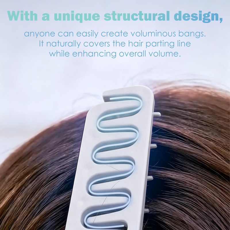 HSYWSH 2 PCS Texture Comb, Wide Tooth Styling Comb, Curly