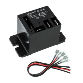 JAMHER 1 Pack NT90-AC120V-10X Power Relay AC 120V Coil 30A 40A SPDT(1NO 1NC) Mini Relay with Flange Mounting and 5pcs Quick Connect Terminals Wires