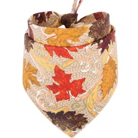 KZHAREEN Thanksgiving Dog Bandana Fall Autumn Reversible Triangle Bibs Scarf Accessories for Dogs Cats Pets