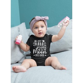 My Nana Loves Me - Funny Cute Baby Bodysuit Premium Quality Infant Romper (Black, 0-3 Months)