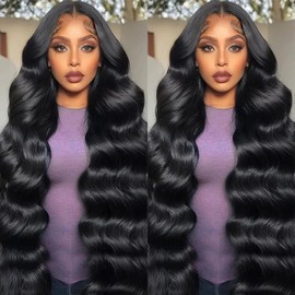 Twigoal 5x5 HD Lace Closure Wigs Human Hair Body Wave Glueless Wigs Human Hair Pre Plucked Pre Cut Body Wave Lace Front Wigs Wear and Go Glueless Wig For Beginners 22 Inch