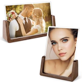 Marcos para Cuadros de AcríLico de Alta Transparencia - 2 PCS Portaretratos de AcríLico, Horizontal y Vertical Marcos de Fotos, con Base y Cubierta, para la Exhibición en la Mesa Oficina (8 Pulgadas)