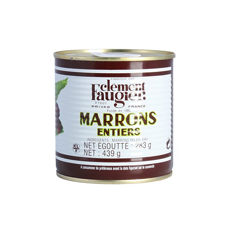 Clement Faugier Whole Cooked Chestnuts 15.5oz - French Ardeche Marrons