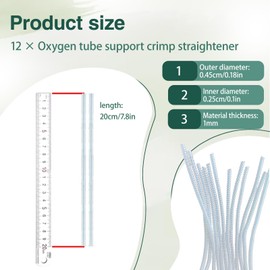 BuyUp 12 Pack Oxygen Tubing Support Crimp Straightener for Portable Oxygen Concentrator Oxygen Hose Nasal Cannula Oxygen Tubing Accessories (Green)