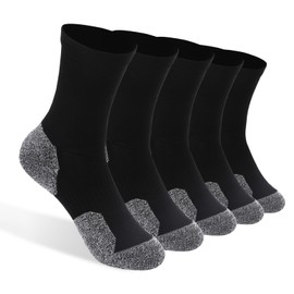 Kodal Copper Mens Ankle Socks Cushioned Athletic Cotton Quarter Socks Odor Control