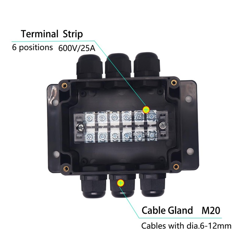 YETLEBOX Watertight Junction Box, IP67 Waterproof Electrical Project Box with