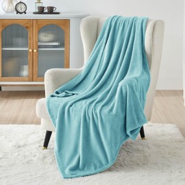 BEDSURE Cuddly Fluffy Blanket Fleece Blanket - Warm Winter Soft Sofa Blanket Small Blanket Couch Blanket Living & Cuddly Blankets Children 130 x 150 cm, Blue