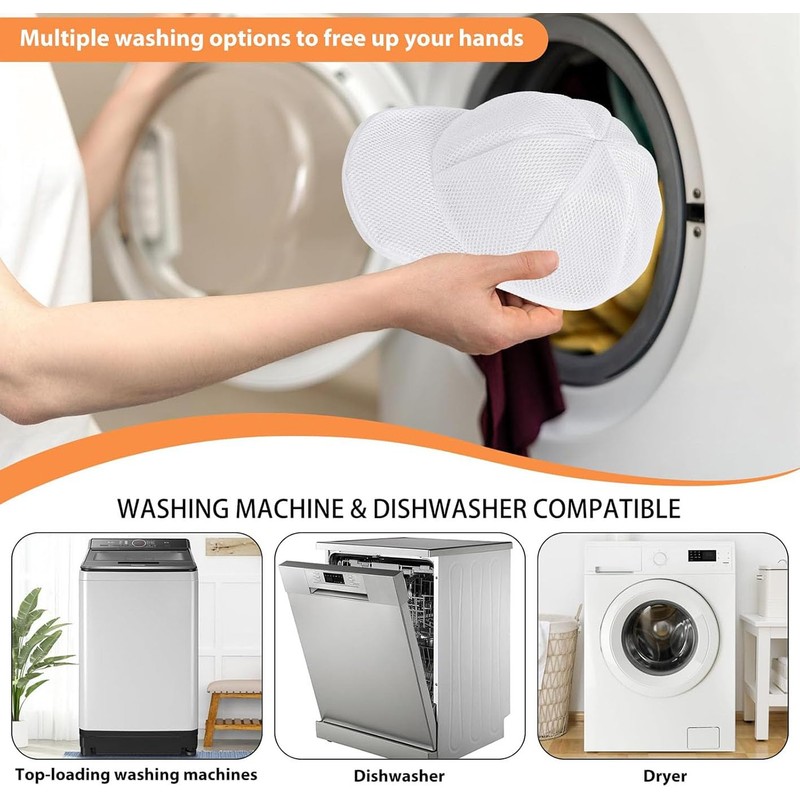 Yeanifeana Mesh Hat Washer, Protective Ball Cage for Washing Baseball