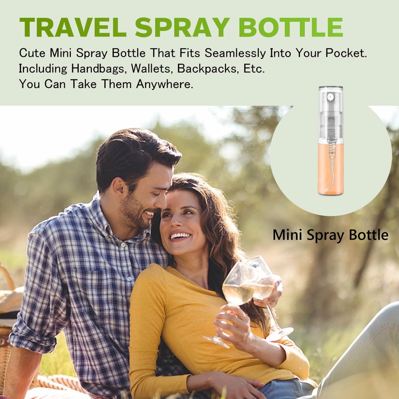 Csdtylh Mini Spray Bottle 3ml, Refillable Glass Spray Bottle, Glass