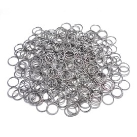 1000 anillos de salto de acero inoxidable de 10 mm, calibre 18, anillos de metal con cierre pero sin soldadura, anillos de conector de un solo bucle para joyas, collares, pulseras, aretes, llaveros, fabricación de bricolaje