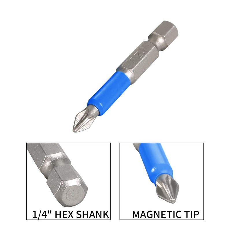 Bonsicoky 50mm Magnetic Anti-Slip Drill Bits Set, Phillips Screwdriver Bits