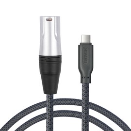 HUALEU USB C to XLR Male Output Audio Cable,USB C to Mixer Speakers XLR Male Cable,USB Type-C 24Bit/96Khz Digital Audio Cable for Mixers,Speakers,amplifiers 10FT