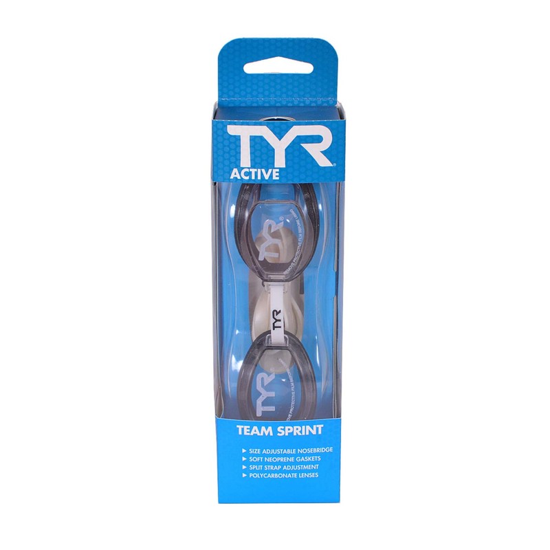 TYR Team Sprint Performance Goggle (Clear), 8 x 3.4 x