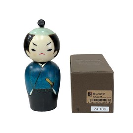 Usaburo Kokeshi, Made in Japan, Kokeshi Samurai (Height 5.3 inches (13.5 cm)), 24-186
