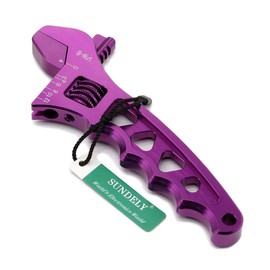 SUNDELY® Aluminum Anodized Adjustable Wrench Spanner Fitting Tool Straight Flat Jaw Locking AN3-3AN -4AN -6AN -8AN -10AN -12AN (Purple)