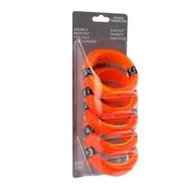 5 Pack String Trimmer Line Compatible with Ego String Trimmer 0.095" 70FT Weed Eater String Pre-Cut Dual Color Fast-positioning Triangular Twisted Trimmer Line Universal Fit Weed Wacker String