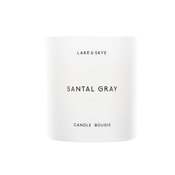 Lake & Skye Santal Gray Candle (8 oz), 50 Hours