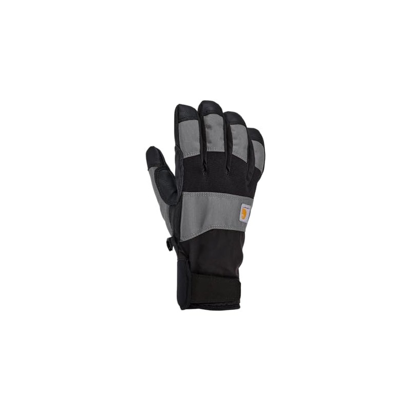 Carhartt mens Waterproof Thermal Lined Secure Cuff Glove, Steel Black,