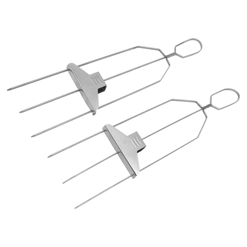Skewer 3 Prong Stainless Steel Reusable Skewers Easy Food Removal