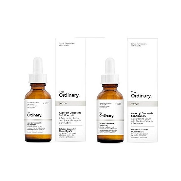 Ascorbyl Glucoside Solution 12% (30ml) Vitamin C Brightening Serum by The Ordinary (Pack of 2)