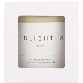 Enlighten Blush Candle | Luxurious Lemon, Orange, Grapefruit Scent | Double Scent Load for Enhanced Aroma | Eco-Friendly, Hand-Poured Soy Wax | 12oz Glass Tumbler | Made in USA