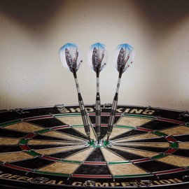 Elkadart Black Mamba 80% Tungsten Steel Tip Darts with Storage/Travel Case, 26 Grams