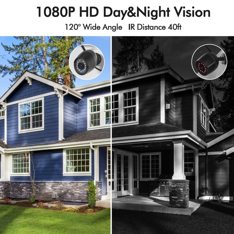 2 Pack Full Metal Case Motion Detection Wired Outdoor Security