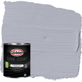 Glidden Interior Paint + Primer: Blue/Glistening Gray, One Coat, Semi-Gloss, 1-Quart