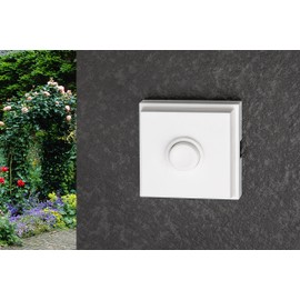HUBER Surface-Mounted Door Bell Push 1-Way Polystyrene Door Bell Push Plastic Door Bell Switch Square