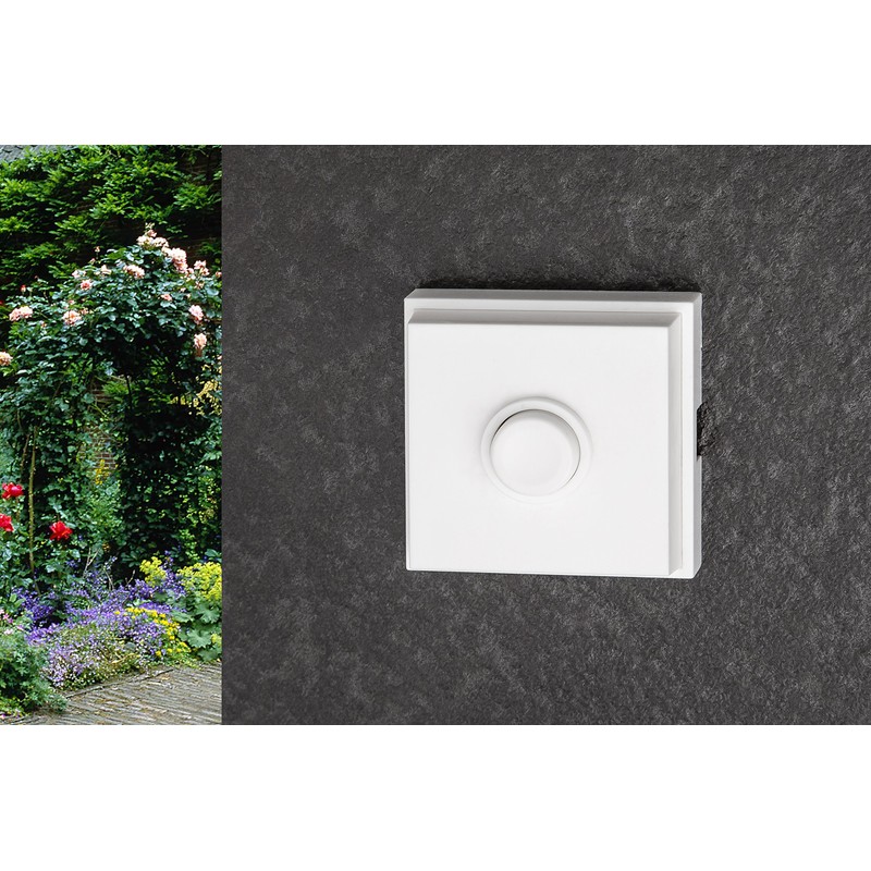 HUBER Surface-Mounted Door Bell Push 1-Way Polystyrene Door Bell Push